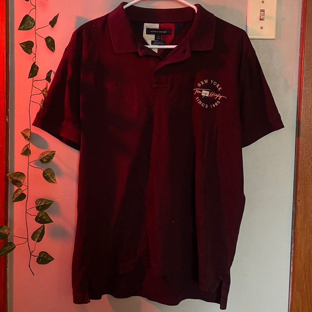 Tommy Hilfiger Maroon Polo Shirt